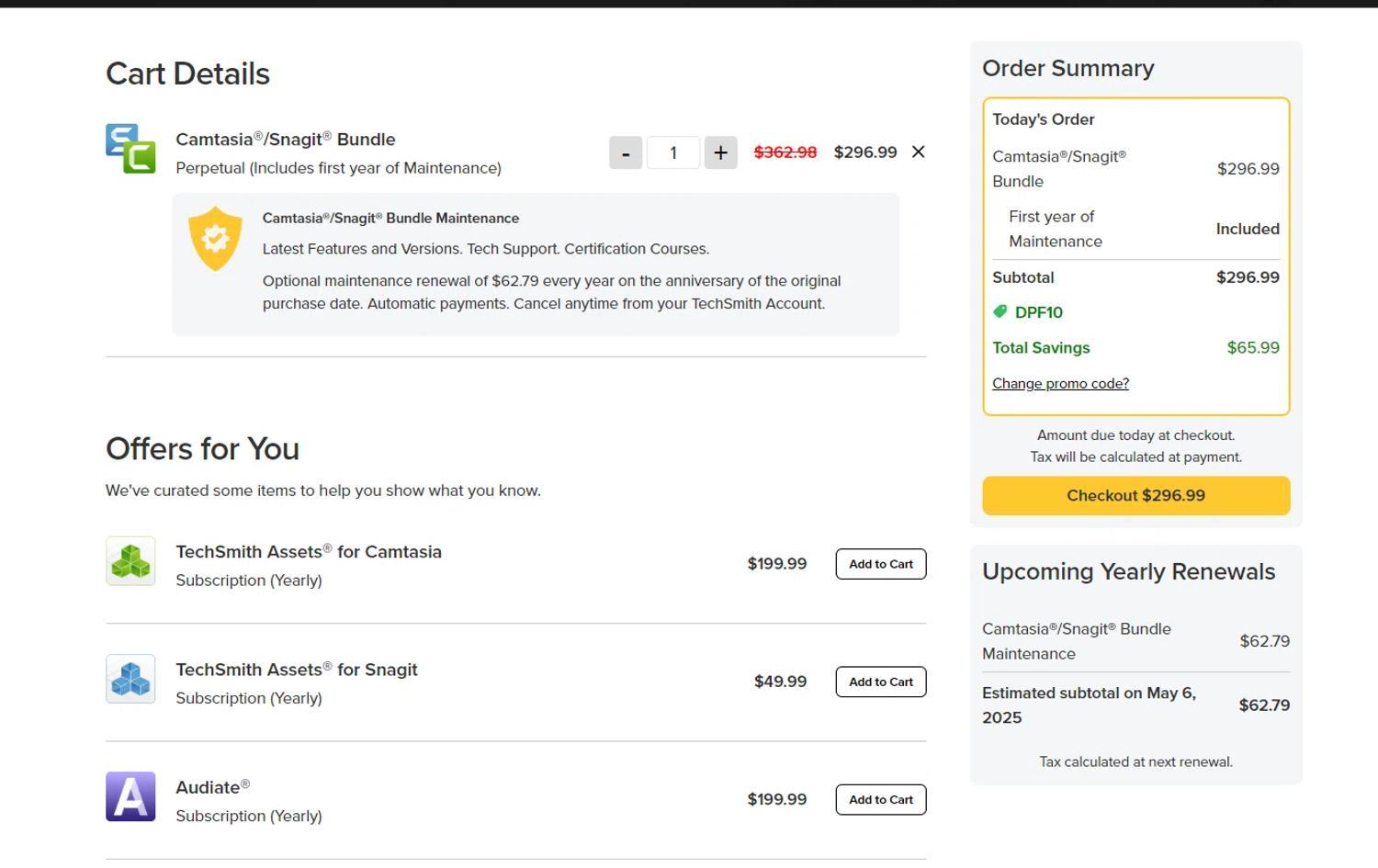 How to apply Techsmith coupon code